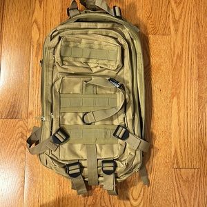 Outdoor hiking all in one backpack army green